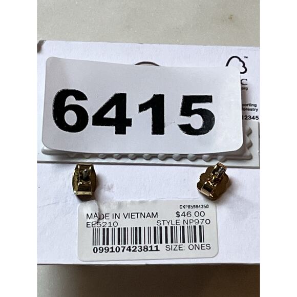 Madewell Knotted Medium Stud Earrings in Pale Gold Tone - Picture 4 of 4